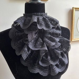 Vintage Gothic Black Lace Collar